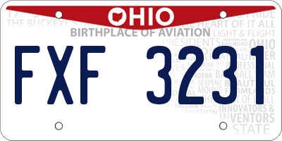 OH license plate FXF3231