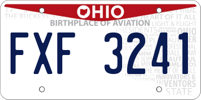 OH license plate FXF3241