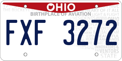 OH license plate FXF3272