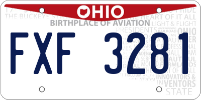 OH license plate FXF3281