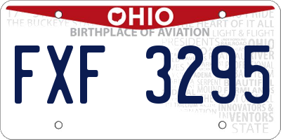 OH license plate FXF3295