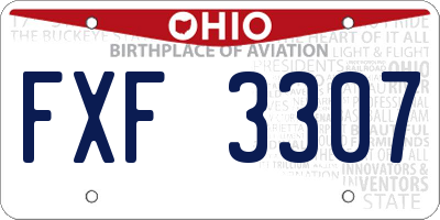 OH license plate FXF3307