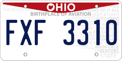 OH license plate FXF3310