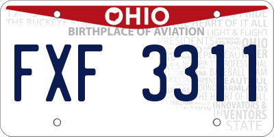 OH license plate FXF3311