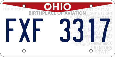 OH license plate FXF3317