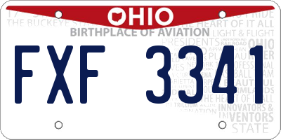 OH license plate FXF3341