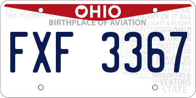 OH license plate FXF3367