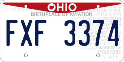OH license plate FXF3374