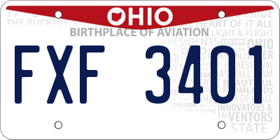 OH license plate FXF3401