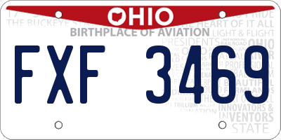 OH license plate FXF3469