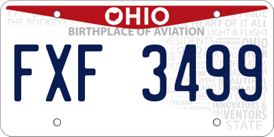 OH license plate FXF3499