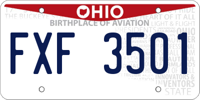OH license plate FXF3501