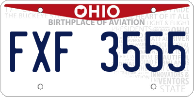 OH license plate FXF3555