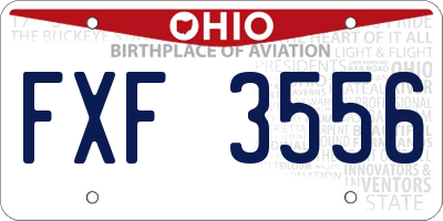 OH license plate FXF3556
