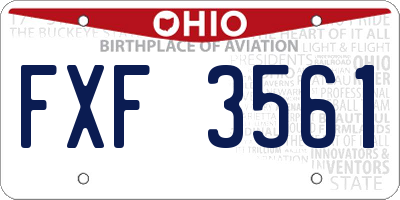 OH license plate FXF3561
