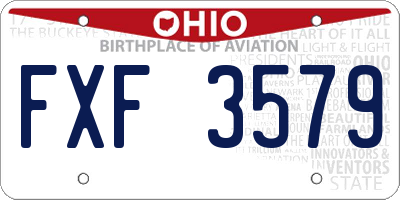 OH license plate FXF3579