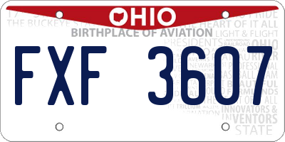 OH license plate FXF3607