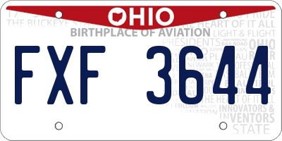 OH license plate FXF3644