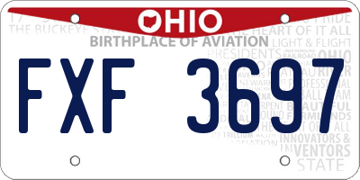 OH license plate FXF3697