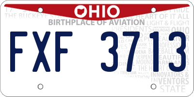 OH license plate FXF3713