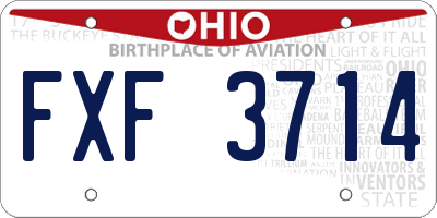 OH license plate FXF3714