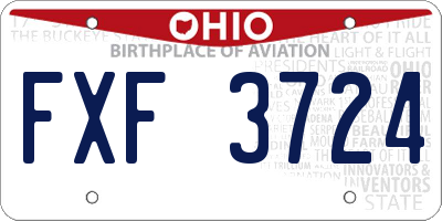 OH license plate FXF3724