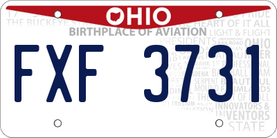 OH license plate FXF3731