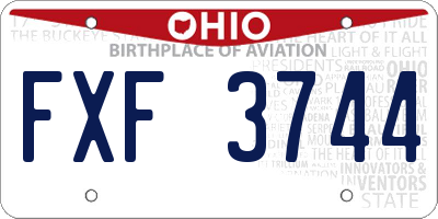 OH license plate FXF3744