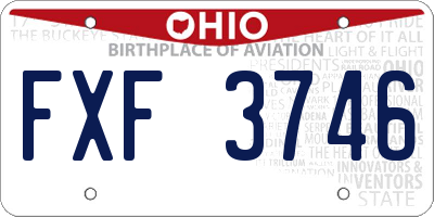 OH license plate FXF3746