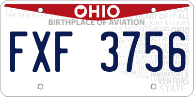 OH license plate FXF3756