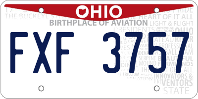 OH license plate FXF3757