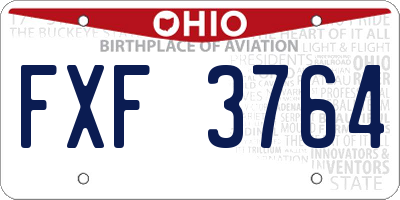 OH license plate FXF3764