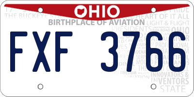 OH license plate FXF3766