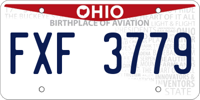 OH license plate FXF3779