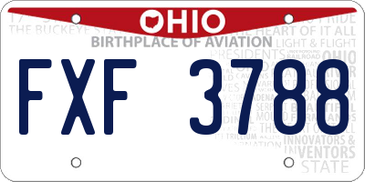 OH license plate FXF3788
