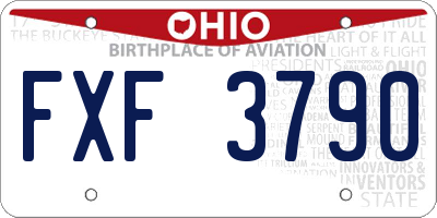 OH license plate FXF3790