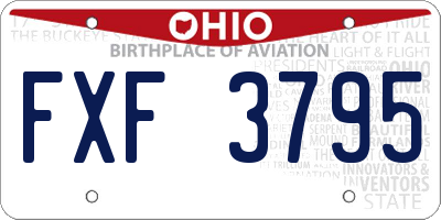 OH license plate FXF3795