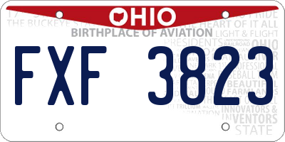 OH license plate FXF3823