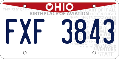 OH license plate FXF3843
