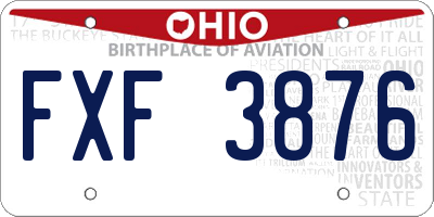 OH license plate FXF3876