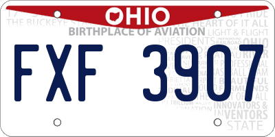 OH license plate FXF3907
