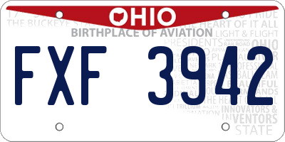 OH license plate FXF3942