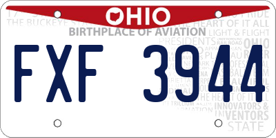 OH license plate FXF3944