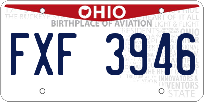 OH license plate FXF3946