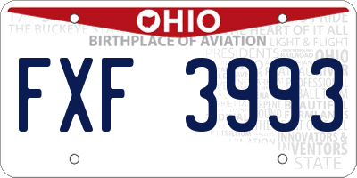 OH license plate FXF3993