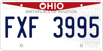 OH license plate FXF3995