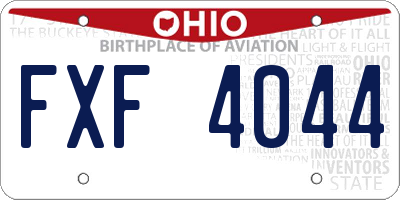 OH license plate FXF4044