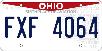 OH license plate FXF4064