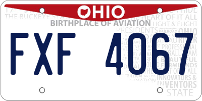 OH license plate FXF4067