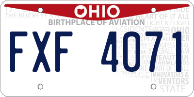 OH license plate FXF4071